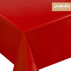 Angular paint film as a table cover in red