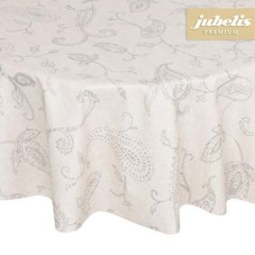 Round Patterned Cotton Stain Protection Tablecloth