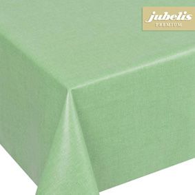 Washable cotton tablecloth in green